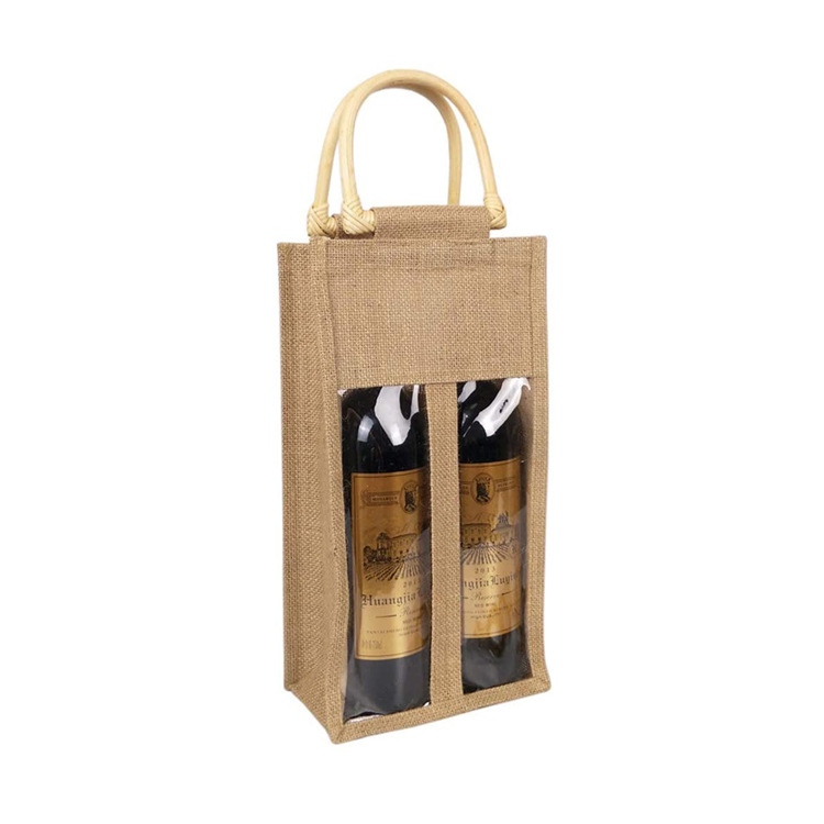 Bolsas de yute para botellas de vino